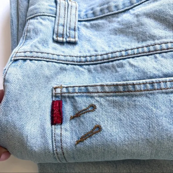 Lei Stone Baggy Wide Leg Denim High / Low Fold Over 5-Button Jeans Size 11 / 29