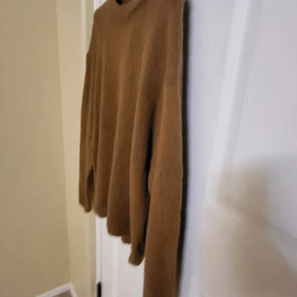 Lewit Sweater Size SMALL Alpaca Wool Crew Neck Chunky Knit Pullover RUST NWT
