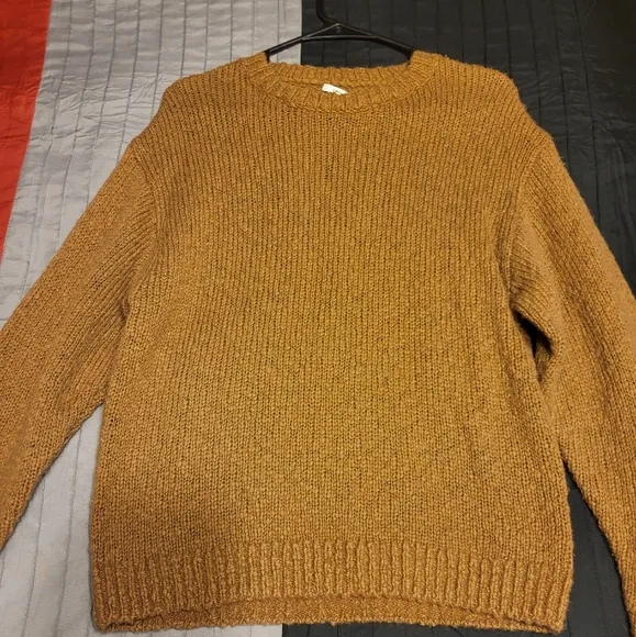 Lewit Sweater Size SMALL Alpaca Wool Crew Neck Chunky Knit Pullover RUST NWT