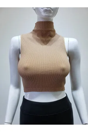 LOGAN CAMEL CROP TOP