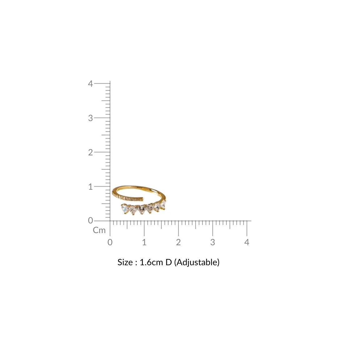 Lovestruck Bypass Gold Ring