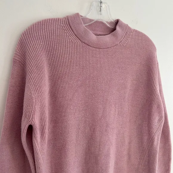 LULULEMON Merino Wool Blend Crew Neck Slouchy Sweater Pink Size 2