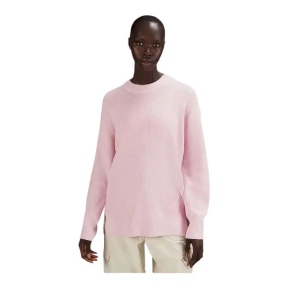 LULULEMON Merino Wool Blend Crew Neck Slouchy Sweater Pink Size 2