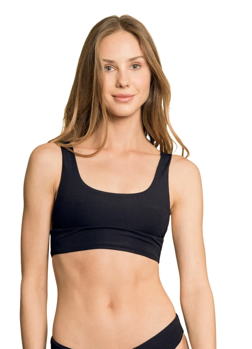 Maaji Jade Black Donna Sporty Bralette Bikini Top