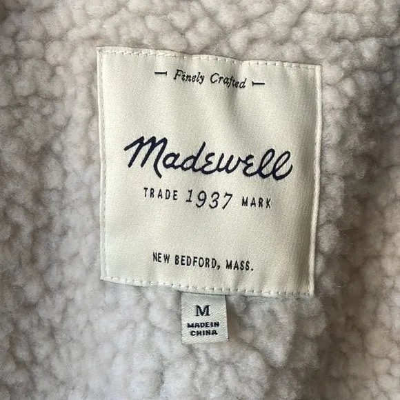 Madewell Buffalo Plaid Vest with Sherpa Lining - Medium