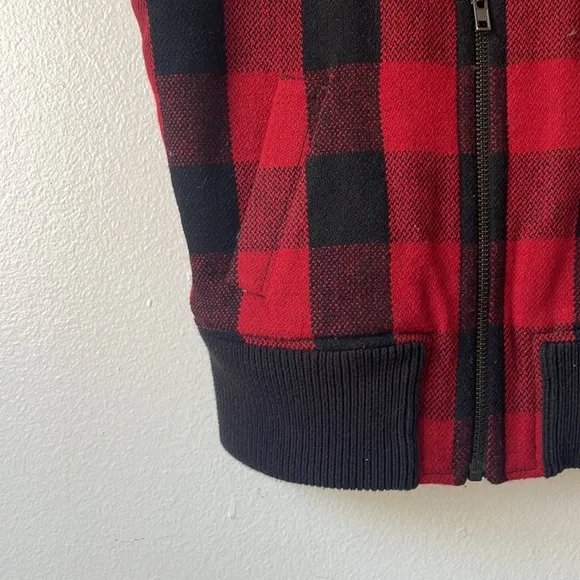 Madewell Buffalo Plaid Vest with Sherpa Lining - Medium