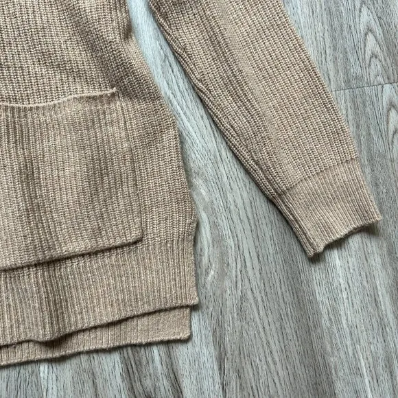 Madewell Merino Wool Blend Glenbrook Half-Zip Pullover Sweater Camel Brown XS