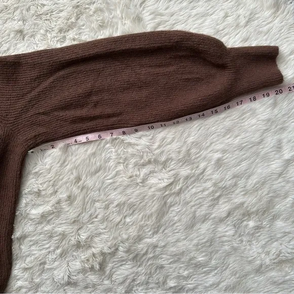 Madewell Sweater Plus Melwood Square-Neck Pullover in Coziest Yarn Brown 1X