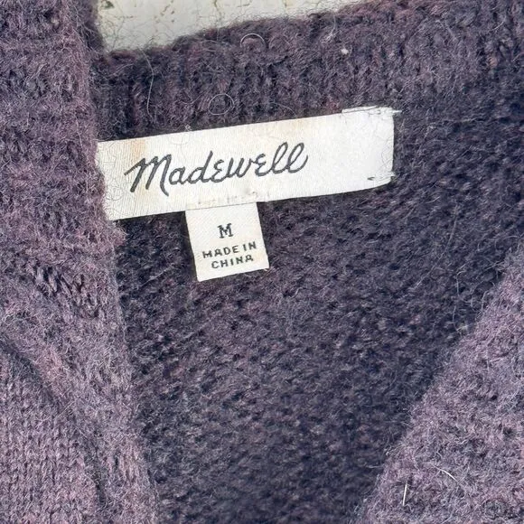 Madewell Wilmington Hooded Sweater Oversized Wool Alpaca Sweatshirt medium