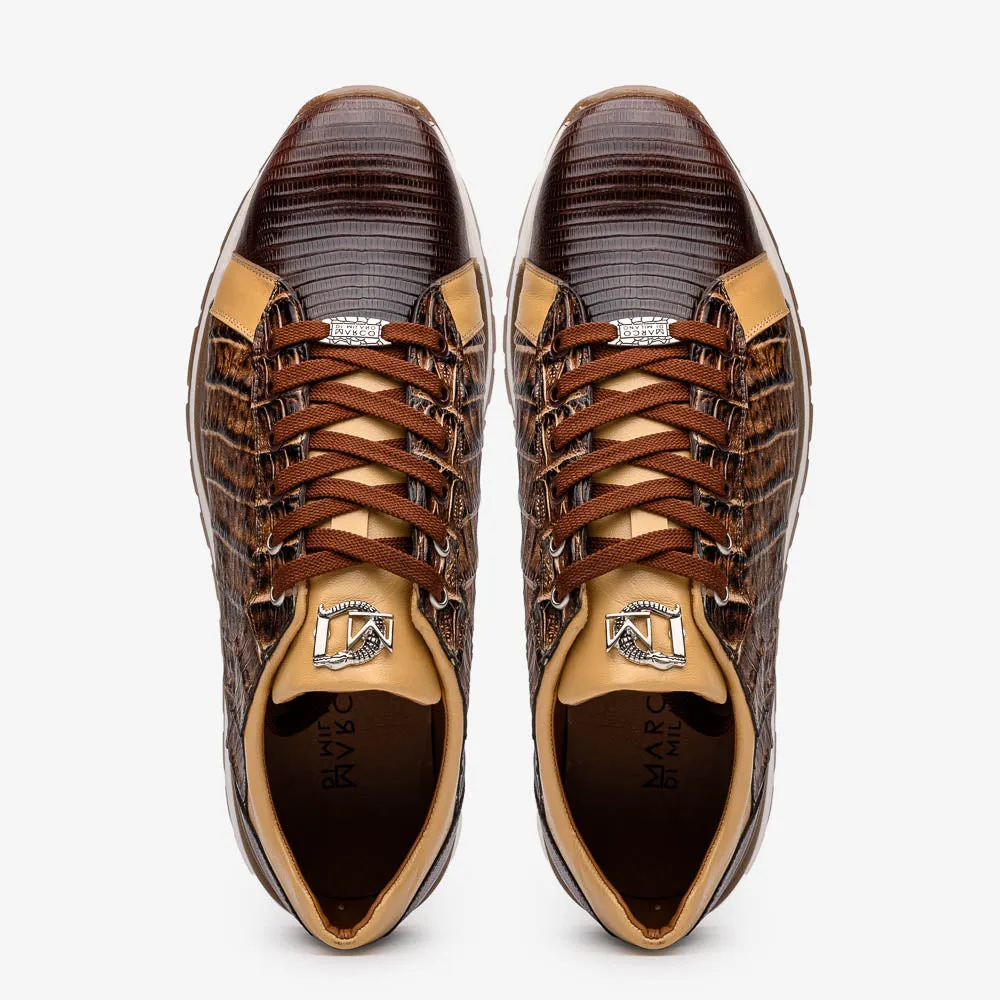 Marco Di Milano Portici Orix Men's Exotic Lizard / Crocodile Casual Sneakers