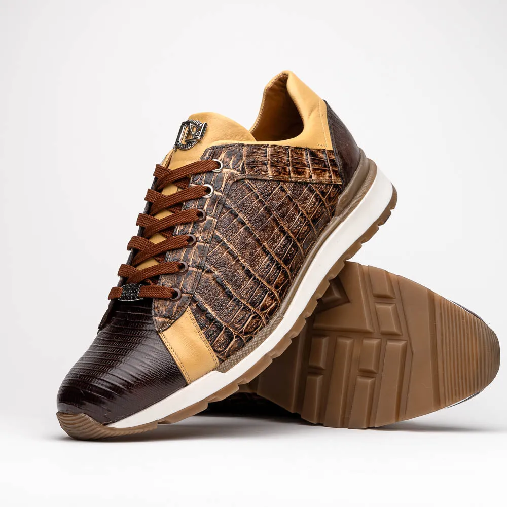 Marco Di Milano Portici Orix Men's Exotic Lizard / Crocodile Casual Sneakers