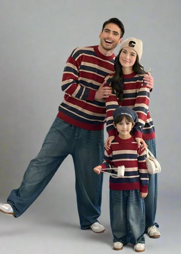 Matching Family Striped Sweaters – Cozy & Stylish Knitwear