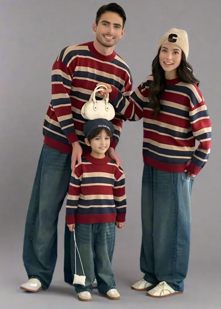Matching Family Striped Sweaters – Cozy & Stylish Knitwear