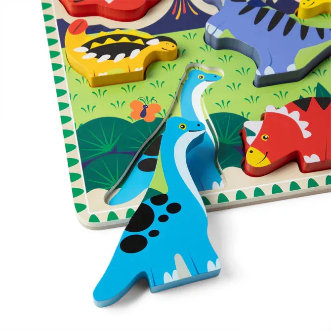 Melissa & Doug Chunky Puzzle Dinosaurs - 7 Pieces