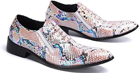 Men's Dress Colorful Western Loafers