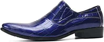 Men's Dress Western Loafers Checkered