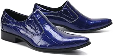 Men's Dress Western Loafers Checkered