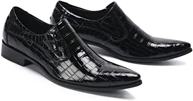 Men's Dress Western Loafers Checkered