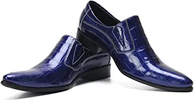 Men's Dress Western Loafers Checkered