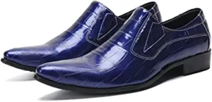 Men's Dress Western Loafers Checkered