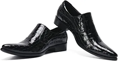 Men's Dress Western Loafers Checkered