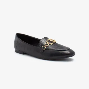 Metallic Chain Ladies Loafers