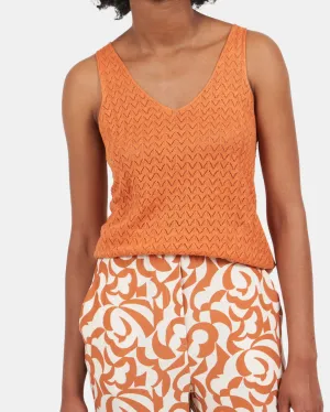 MICO WOMAN KNIT PULLOVER IN SUNSET