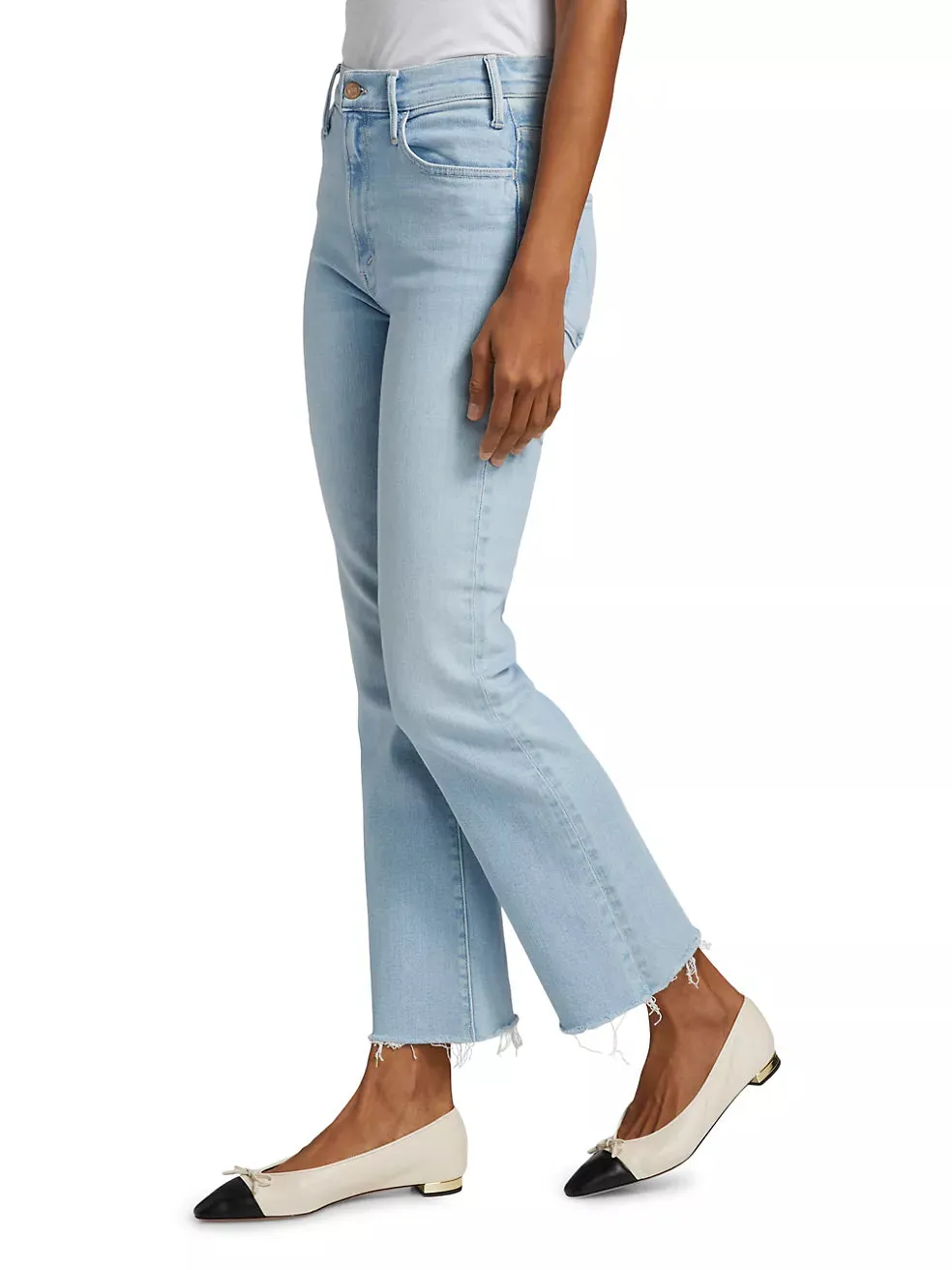 MOTHER DENIM THE HUSTLER ANKLE FRAY