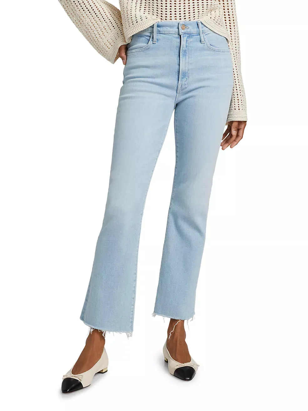 MOTHER DENIM THE HUSTLER ANKLE FRAY