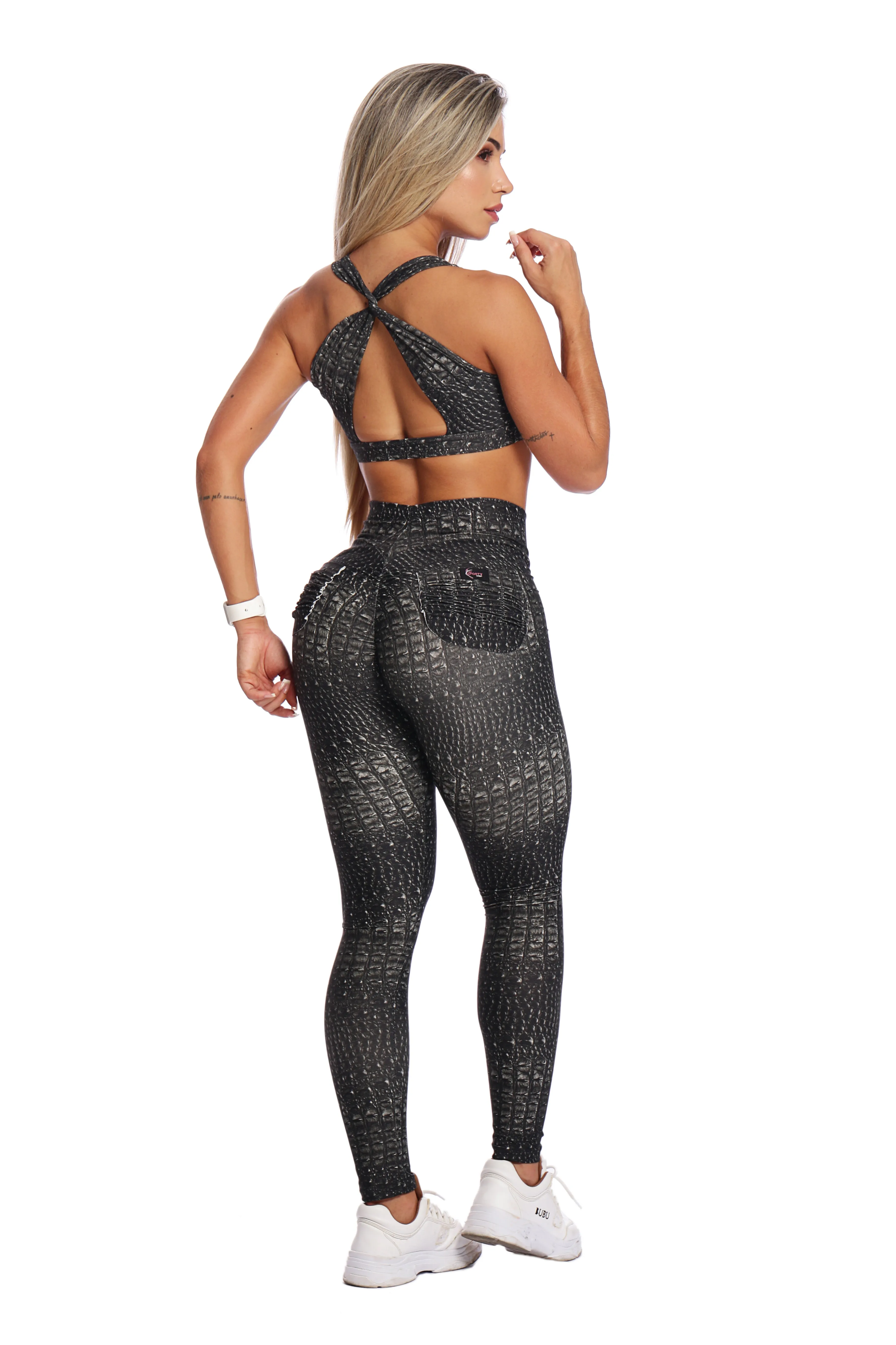 My Sporty Wear Criss Cross Top - Crocodile