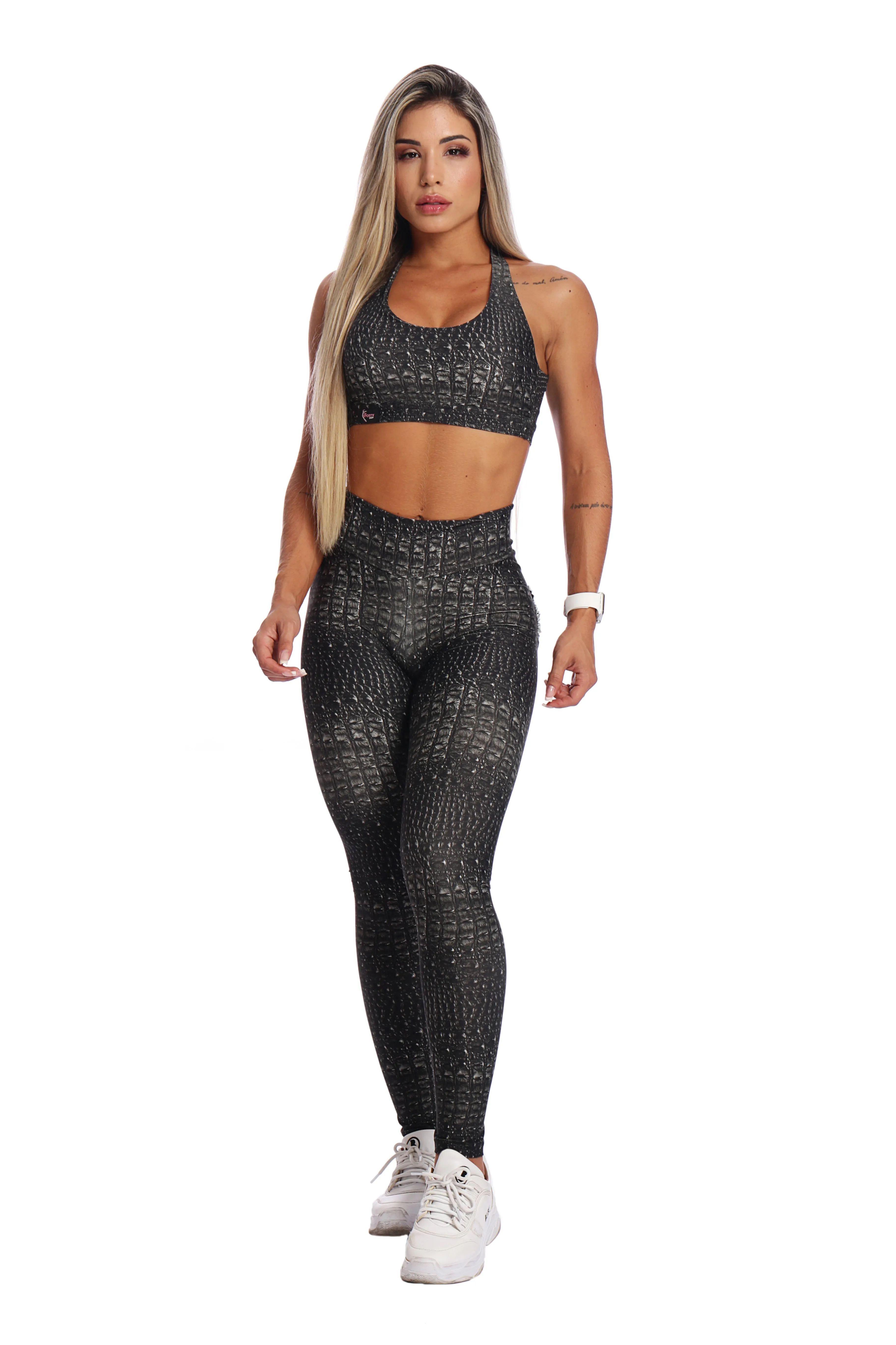 My Sporty Wear Criss Cross Top - Crocodile