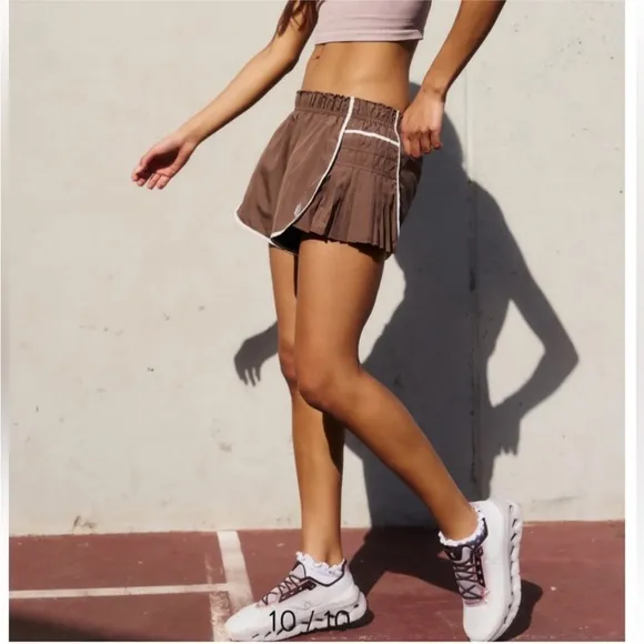 NEW Free People Easy Tiger Side Pleat Shorts Size Large