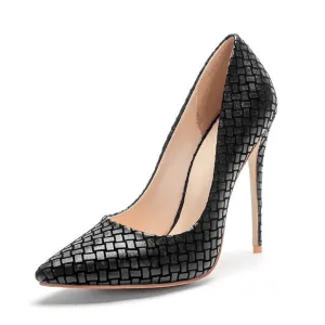 New Thin High Heels Women Pumps Autumn Pointed Toe Shallow Printing Shoes Fashion Footwear Party Ladies Shoes Big Size