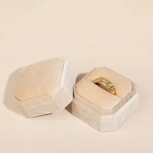 Octagon Velvet Stylish Engagement Ring Box