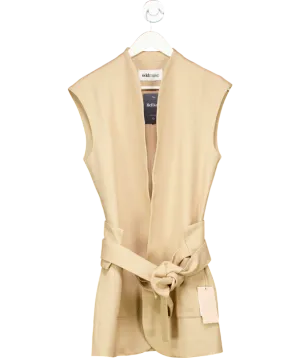 Odd Muse Beige The Ultimate Muse Sleeveless Dress With Additional Belts UK XS