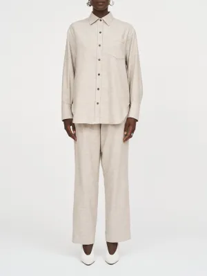 Oversized Tunic Shirt in Oatmeal