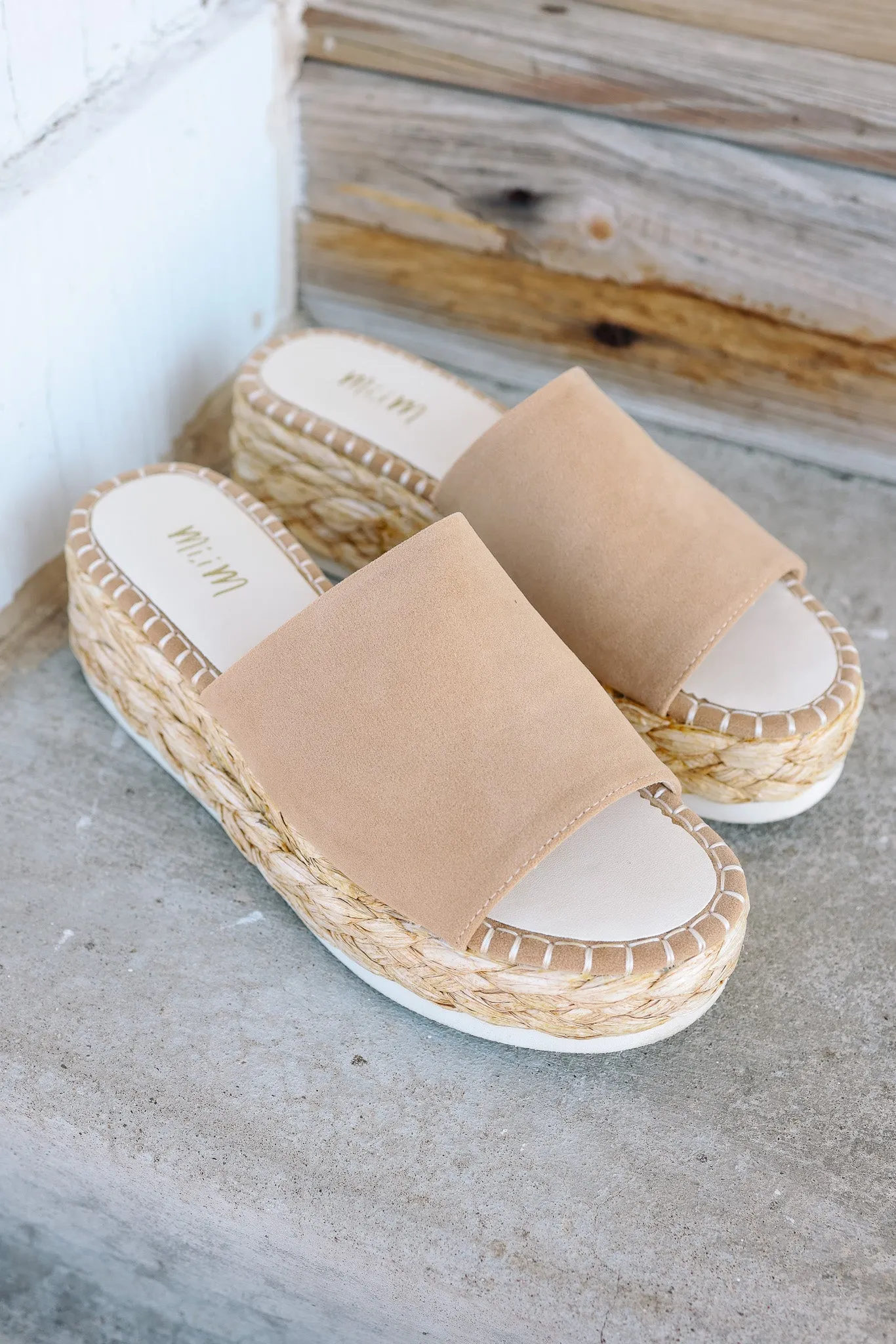 Pablos Raffia Platform Sandal