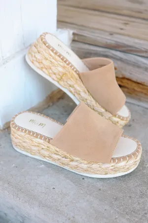 Pablos Raffia Platform Sandal