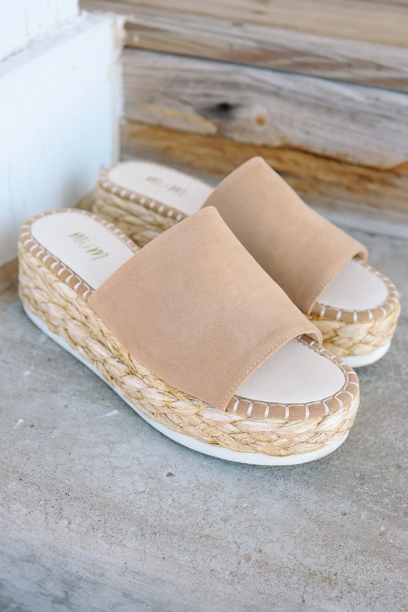 Pablos Raffia Platform Sandal