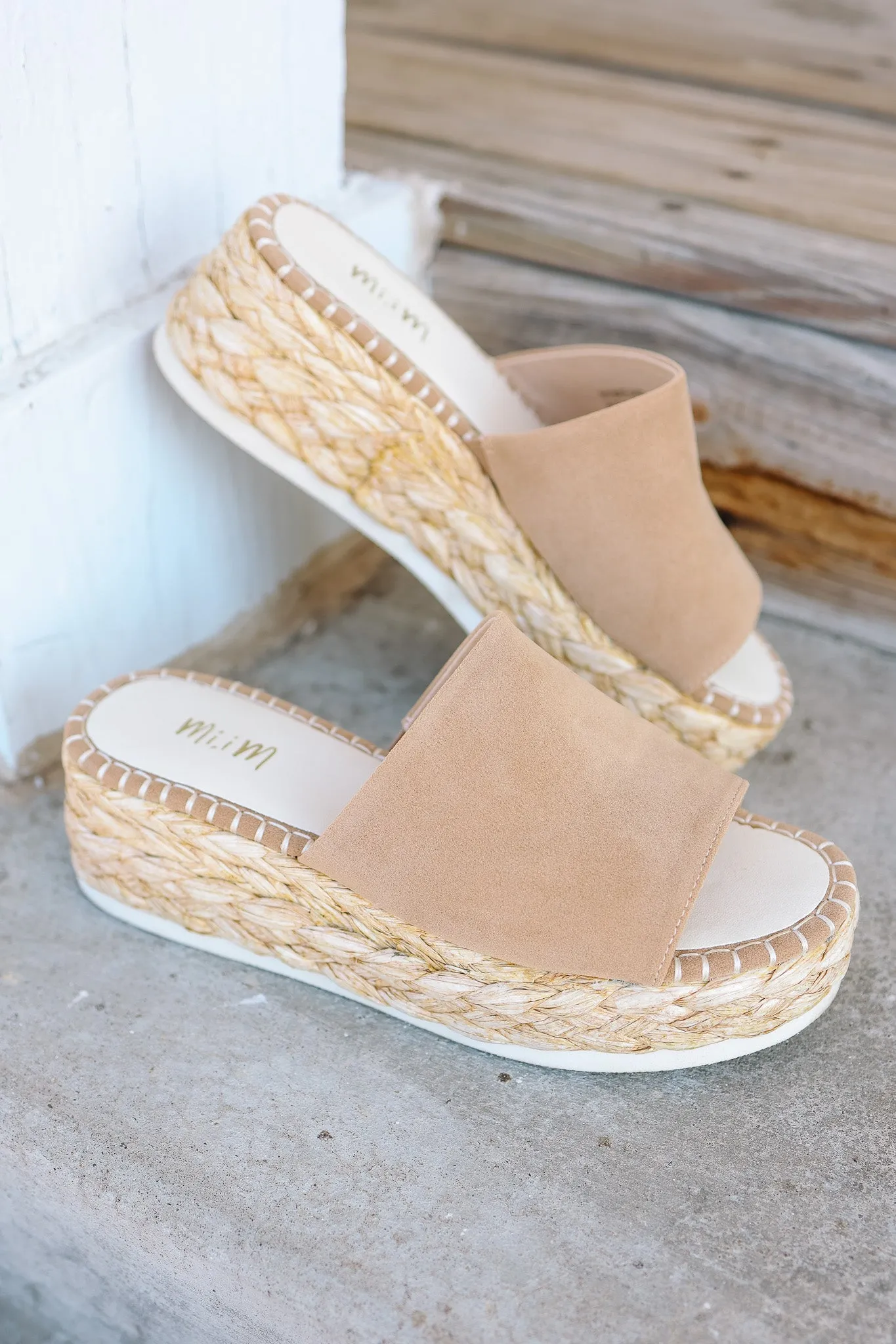 Pablos Raffia Platform Sandal