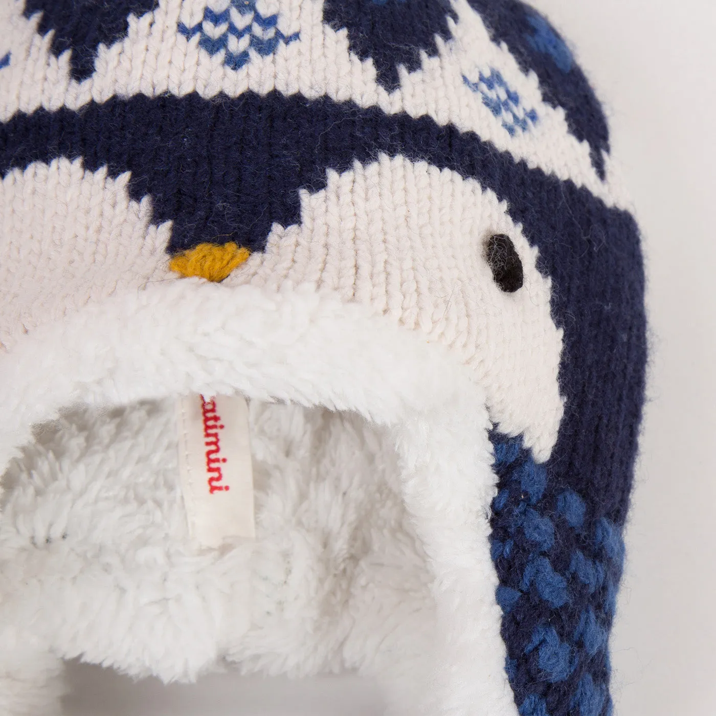 Padded Jacquard Knit Hat