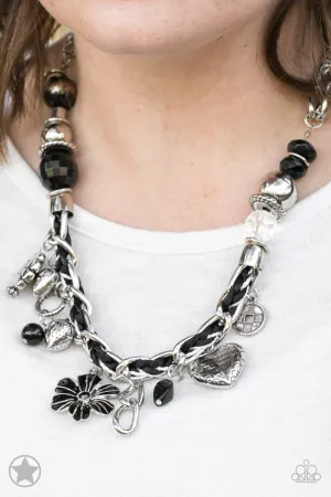 Paparazzi - Charmed I Am Sure  - Black Necklace