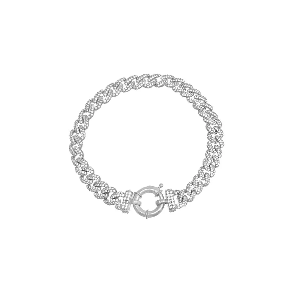 Pavé Chain Link Toggle Bracelet