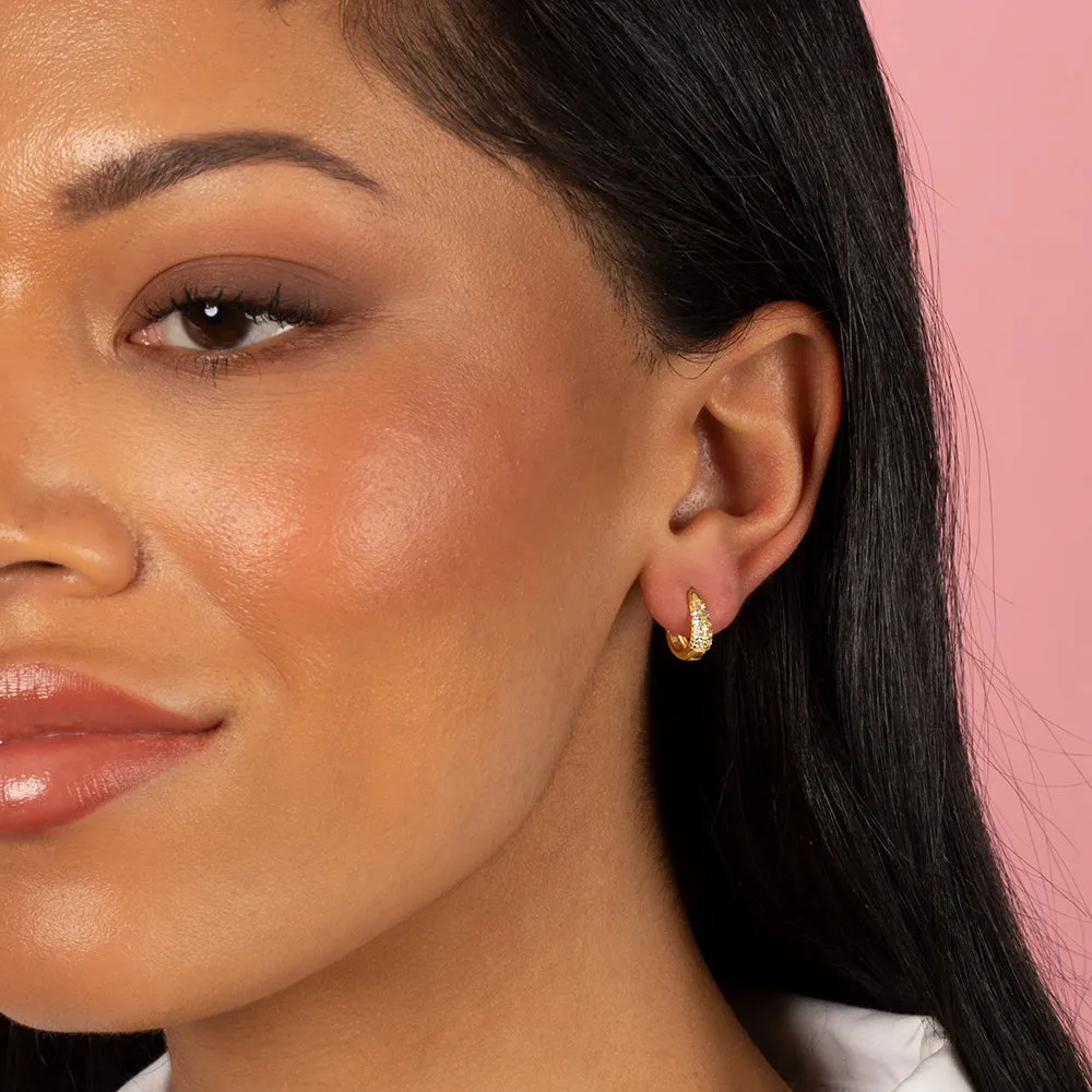 Pavé Graduated Chunky Hoop Earring