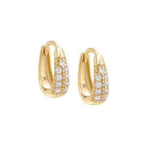 Pavé Graduated Chunky Hoop Earring