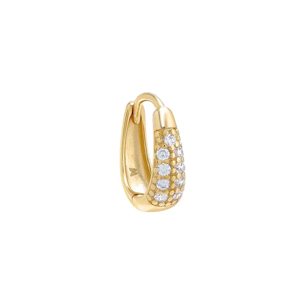 Pavé Graduated Chunky Hoop Earring