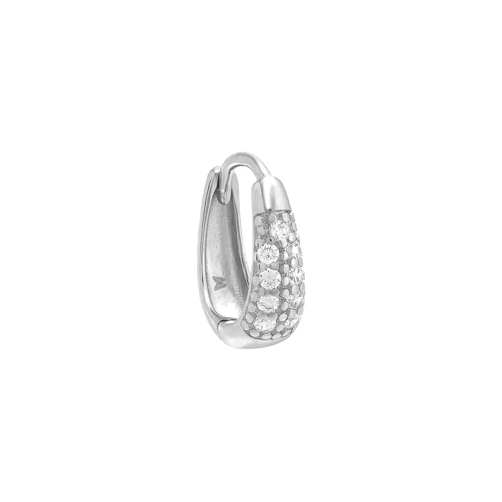 Pavé Graduated Chunky Hoop Earring