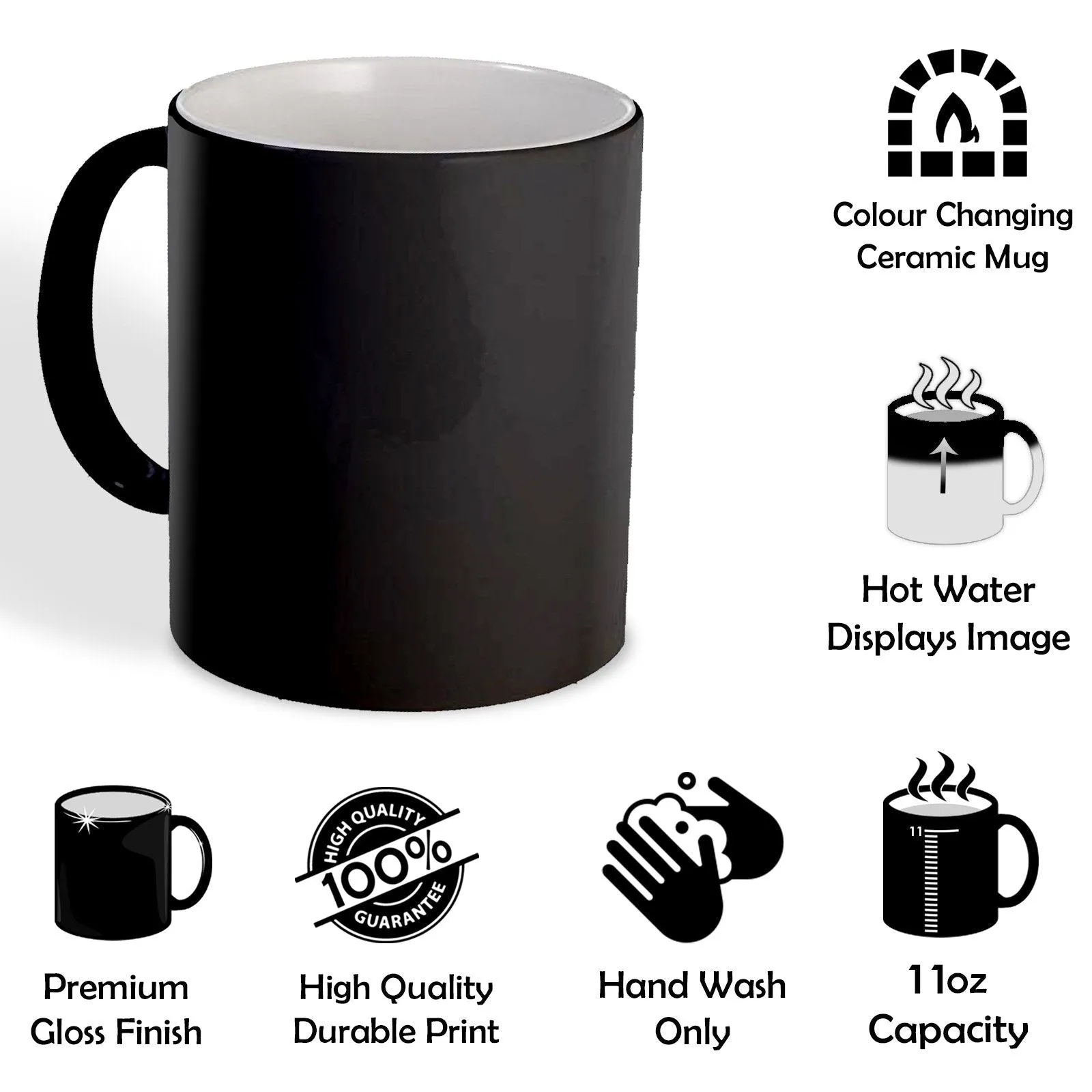 Personalised Mug with Stylish Text and Robin