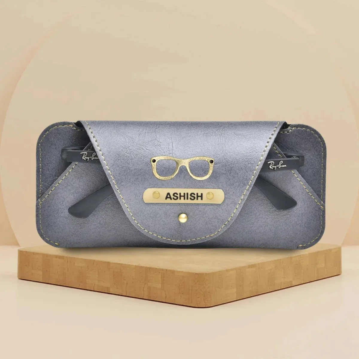 Personalized Stylish Eyewear Case - Grey