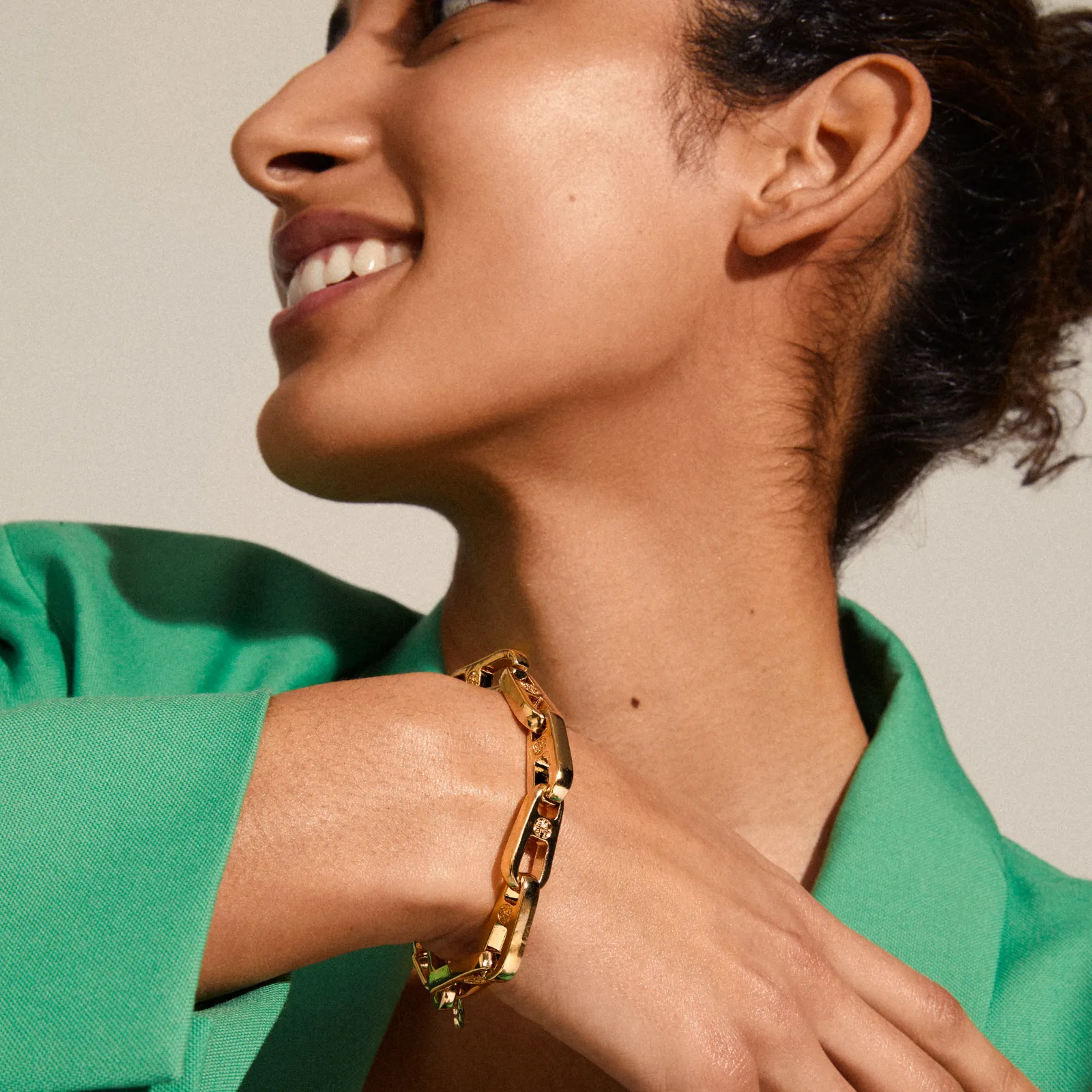 Pilgrim Love Gold Chunky Bracelet